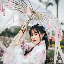 Transparent Classical Dance Table Performance Walking Show Cos Props Flower Umbrellas Photo Photography Hanfu Wedding Celebration Flow of the Ribbon Umbrella
