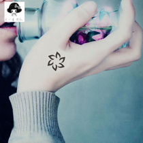 Tattoo Sticker Snowflake Original Sink Green Hexagonal Star Six Mango South Korea Waterproof Emulation Small Fresh Tattoo Sticker