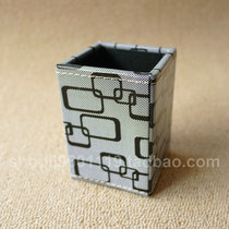 Leather pen insert leather pen holder creative fashion multifunctional office imitation leather pen holder pen barrel pen holder shelf