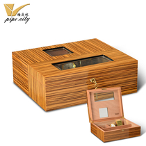 (CIGARETTE CITY) B&V cigar box cedar wood cigar moisturizing box 80 Loaded Gift Box 0795 Cigar Containing box