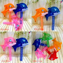 Summer hot-selling inflatable toys pvc cartoon leather stalls supply animal sticks large fish sticks with bells