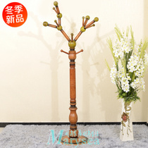 High-grade Korean solid wood coat rack Jane European style landing creative hanger simple wood clothing rack drying rack