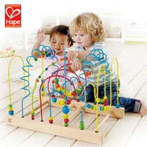 Roller coaster Early childhood education Park Childrens puzzle enlightenment Coordination balance training Wooden bead toy