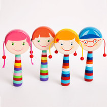 Newborn newborn baby care training baby face rattle durable beating early education Music Toys