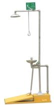 Water 304 stainless steel large pedal automatic emptying emergency shower spray eyewash device