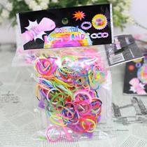 Rainbow Loom Diy Woven Bracelet Jelly Rubber Band Colorful students Puzzle Handwoven Leather Fascia