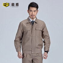 Can shield 102 spring and autumn workers uniforms mens welding clothing tooling workshop sanitation labor protection clothing factory clothing