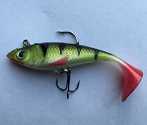 Huahua Luya bait slender tail soft fish with lead fish 11 grams Soft Bait Mandarin fish bait 3D eye with hook soft fish