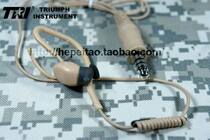 TRI M3 Quadrupole Connector Tactical Ear Drum In-ear Headphones(Skin Color)
