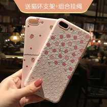 iphone11pro Apple 11promax phone case 11 iPhone7 7plus powder matte mobile phone case embossed soft case 8 silicone bracket shell all-inclusive pz