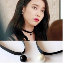 Simple Harajuku Joker Korean retro lace pearl neck jewelry necklace collar collar female collarbone necklace