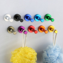 Coat hook Kitchen bathroom hook space aluminum multi-color bathroom seamless storage wall hanging creative punch-free