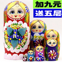 Matryoshka seven-layer basswood formaldehyde-free characteristic handmade crafts pure hand-painted educational toys 19