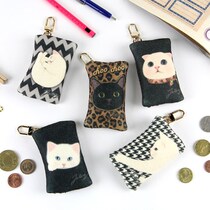 Jetoy Korean cat car key bag pendant cute cat small coin purse felt coin bag