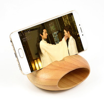 Wooden base wooden stand loudspeaker custom LOGO mobile phone holder wooden base customization