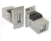 L-com fully shielded pure metal panel is mounted USB adapter A port TO B port ECF504-AB specials