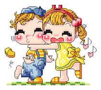 Cross stitch electronic drawings 5344 cute 62 pillow figure 56W * 49H17 color PAT source file
