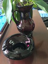  Nostalgic collection Old cold water cup Old ashtray 80s glassware