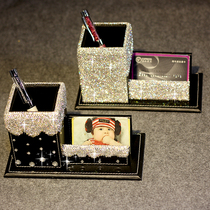 Creative fashion office supplies Diamond rhinestone crystal pen holder Multi-function personalized pen holder Creative gifts