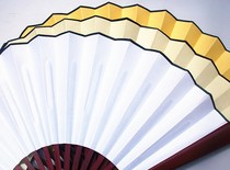 White painting fan blank plain face painting painting white silk folding fan blue and white porcelain dance pure white cloth fan painting