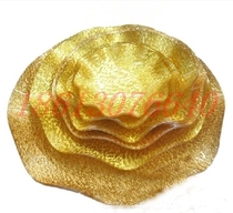 Acrylic Fruit Tray Snack Dish Fruit Pan Golden Fruit Pan Bar KTV Snack Tray Small Saucer