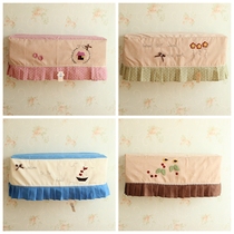Cartoon pastoral fabric hanging air conditioning cover all-inclusive hanging air conditioning cover cotton linen Gree air conditioning dust cover