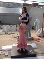 Customized animation cartoon sculpture simulation painted glass fiber reinforced plastic one piece cartoon character modeling ornaments cartoon beauty