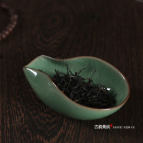Ceramic tea lotus tea lotus tea plate tea shovel Dragon Spring celadon tea ceremony accessories tea Lotus