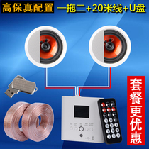 86 120 type support Bluetooth U disk home background music stereo face embedded Wall digital power amplifier package