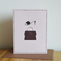 Taiwan Creative Elegance Lady Birthday Cards High Heels Bag for Mothers Day send Mom a thanks for the card