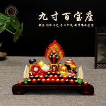 For the Buddha Supplies Myitong for the Muribao Ruyis Ruyi Baos Eight Treasure 9-inch Painted 100 Throne Buddhas Hall of Fly
