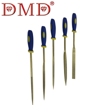 Factory direct DMD titanium plated diamond file 4 180mm square triangle half circle 5 sets