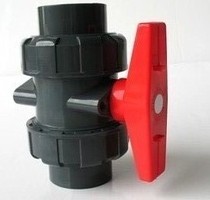 UPVC double ball valve PVC double ball valve PVC double loose knot ball valve DN25 32mm