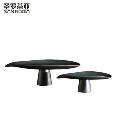 Light extravagant minimalist Chinese Ceramic High Foot Fruit Dish-like board Living Room Fruit Tray Soft Adornment Pendulum