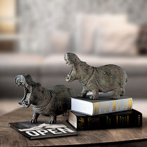 Resin New Gold Zhangbowl River Horse Home Swing Piece Retro Nostalgia American Style Home Adornment Crafts