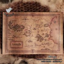 Retro kraft paper old ancient map poster retro decorative painting nostalgic decorative painting bar cafe