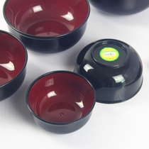 Only department store Japanese plastic bowl bubble rice soup bowl red and black round spicy hot bowl soup