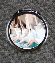 Portable makeup mirror Customized Li Xiaran to picture Photos Carry-on mini-sided folding mirror between men and women 9052