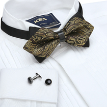 KEA French shirt bridegroom best man dress swallow collar men long sleeve shirt wedding party wedding white shirt