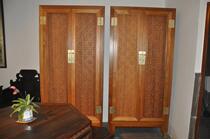 Burmese teak black gold teak wardrobe mahogany furniture