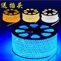 220V 5050 60 beads White warm White led patch light with led ceiling slot glass counter soft strip light strip