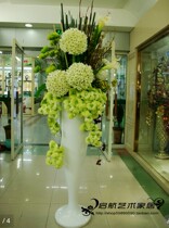 Modern fashion Home furnishings Floor-to-ceiling vase Living room Hotel art decoration New store wedding decoration Floral set