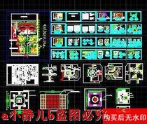 A middle school cad drawing hall in front of the green space landscape construction cad drawings garden landscape dwg drawings