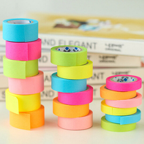Fluorescent color color and paper tape set DIY decorative stickers N stickers 6 pieces