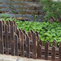 Carbonized anticorrosive wooden fence fence pet garden indoor solid wood fence white guardrail decoration