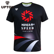 2018 New South Korea UPTON badminton suit mens and womens sportswear Ninja cartoon quick-drying short-sleeved T-shirt