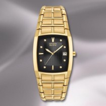American Citizen Gold square fashion eco-kinetic mens watch BM6552-52E 