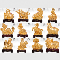  12 Zodiac ornaments A full set of 12 zodiac rats cows tigers rabbits dragons snakes horses sheep monkeys chickens dogs pigs handicrafts decoration