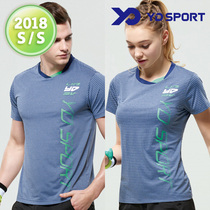 2018 spring and summer new South Korea YD SPORT badminton clothes for men and women quick-drying sweat-absorbing sports short-sleeved T-shirt 9