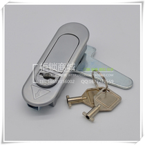 Zinc alloy Equipment Flat hop lock with key drop-down button enclosure Electric cabinet door lock surface electroplating sub-photochrome